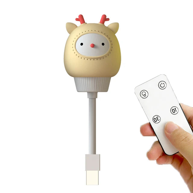 CuddleGlow Night Light – Cute USB Lamp with Remote for Kids & Babies