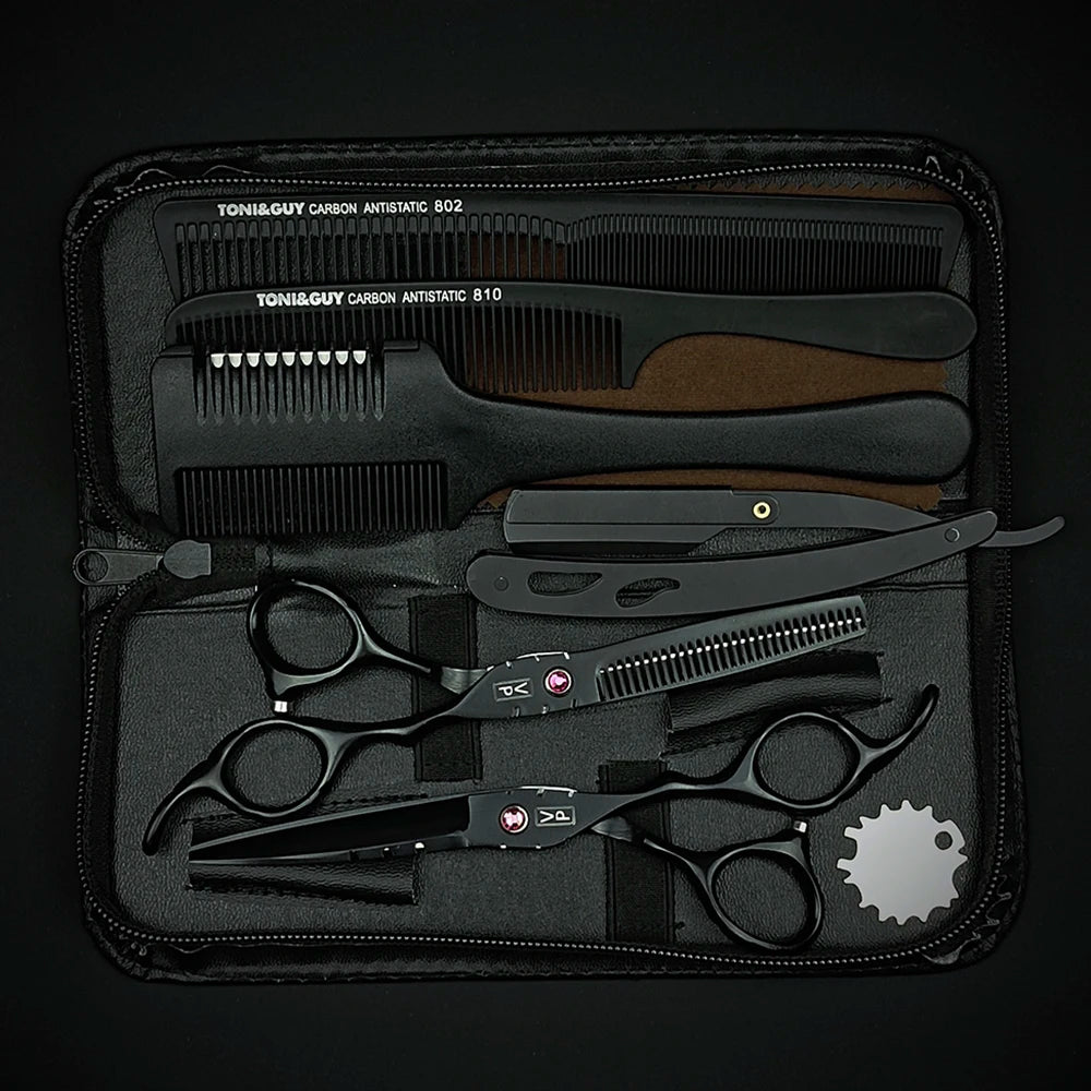 Professional 6" Japan 440C Hairdressing Scissors & Thinning Tools Set