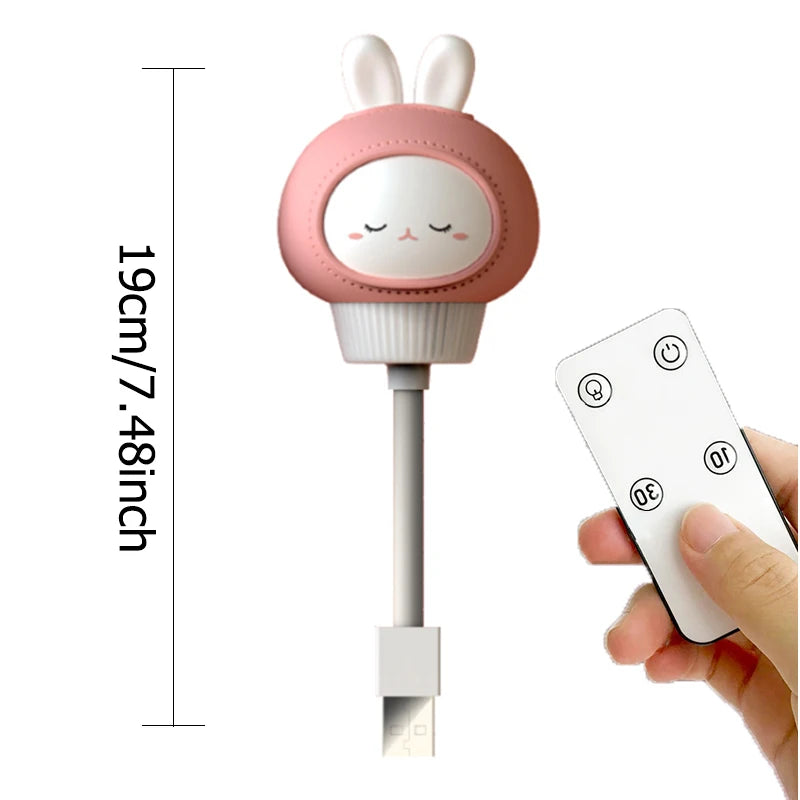 CuddleGlow Night Light – Cute USB Lamp with Remote for Kids & Babies