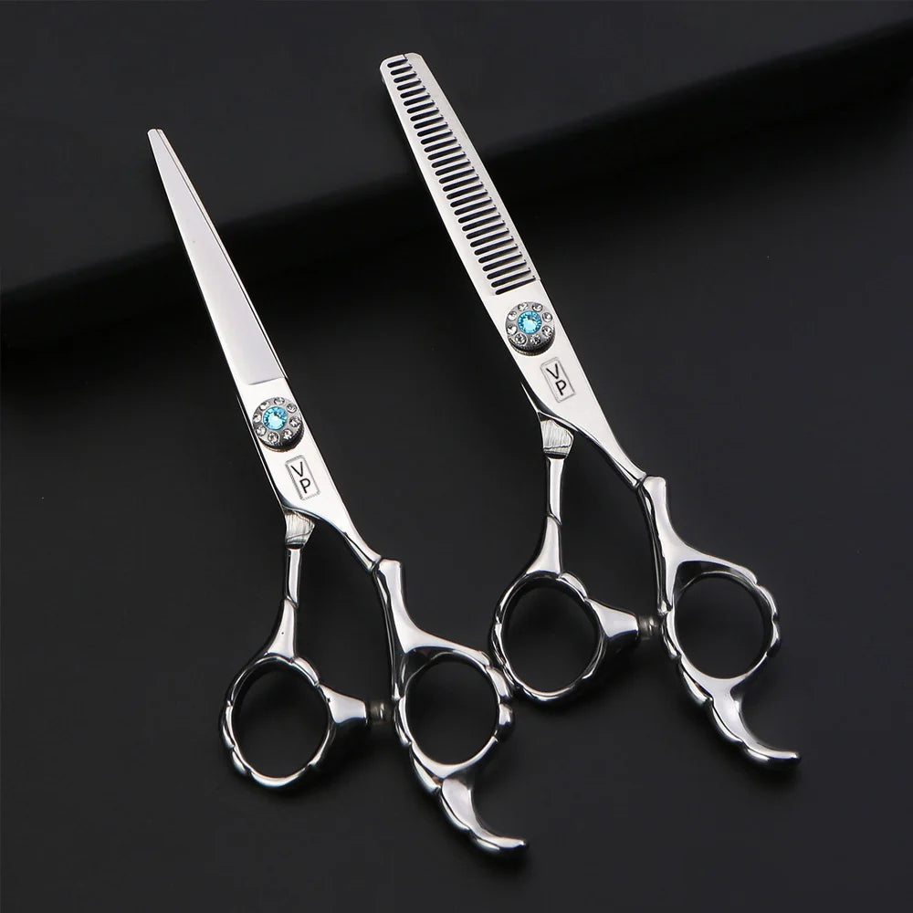 Professional 6" Japan 440C Hairdressing Scissors & Thinning Tools Set
