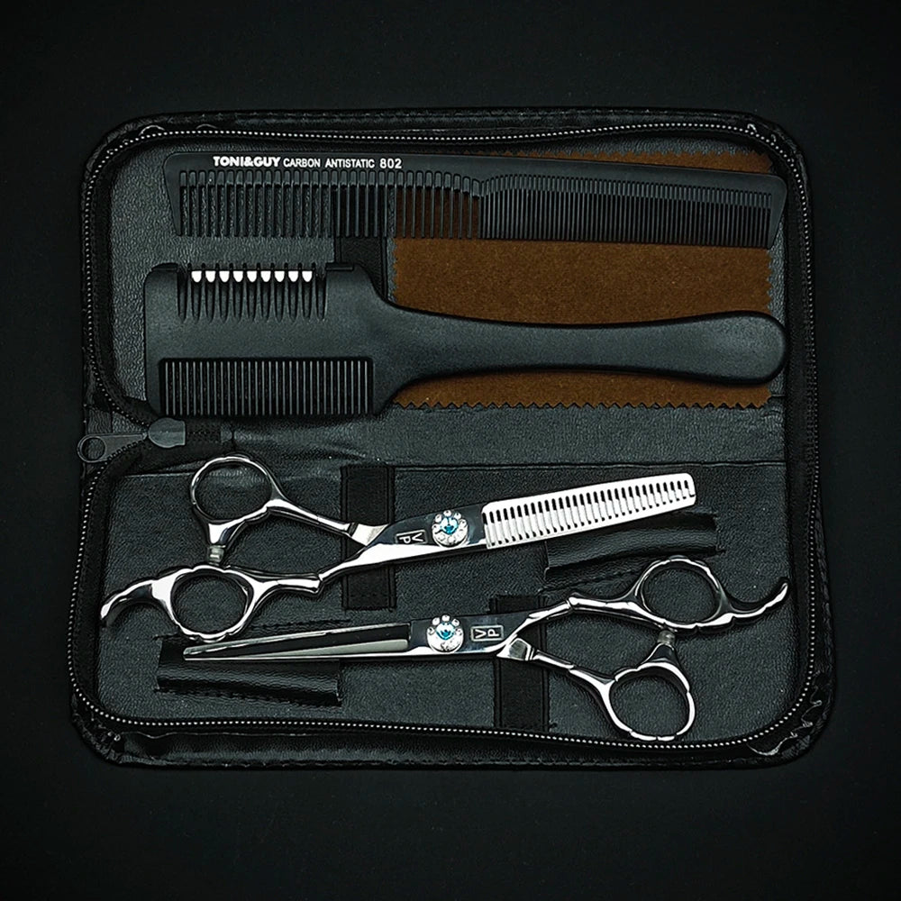 Professional 6" Japan 440C Hairdressing Scissors & Thinning Tools Set