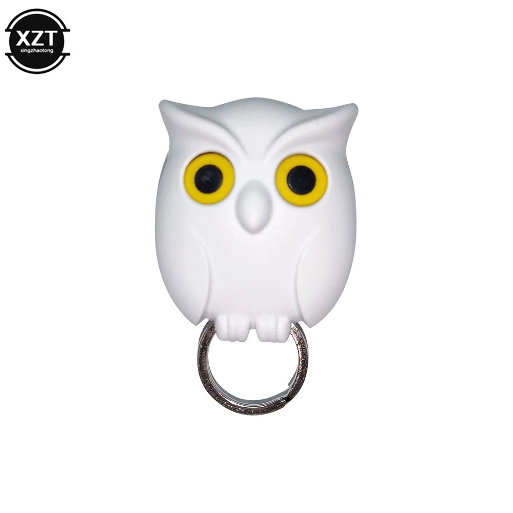 Creative Owl Magnetic Key Holder Eye-Opening Wall Hook for Home Decor