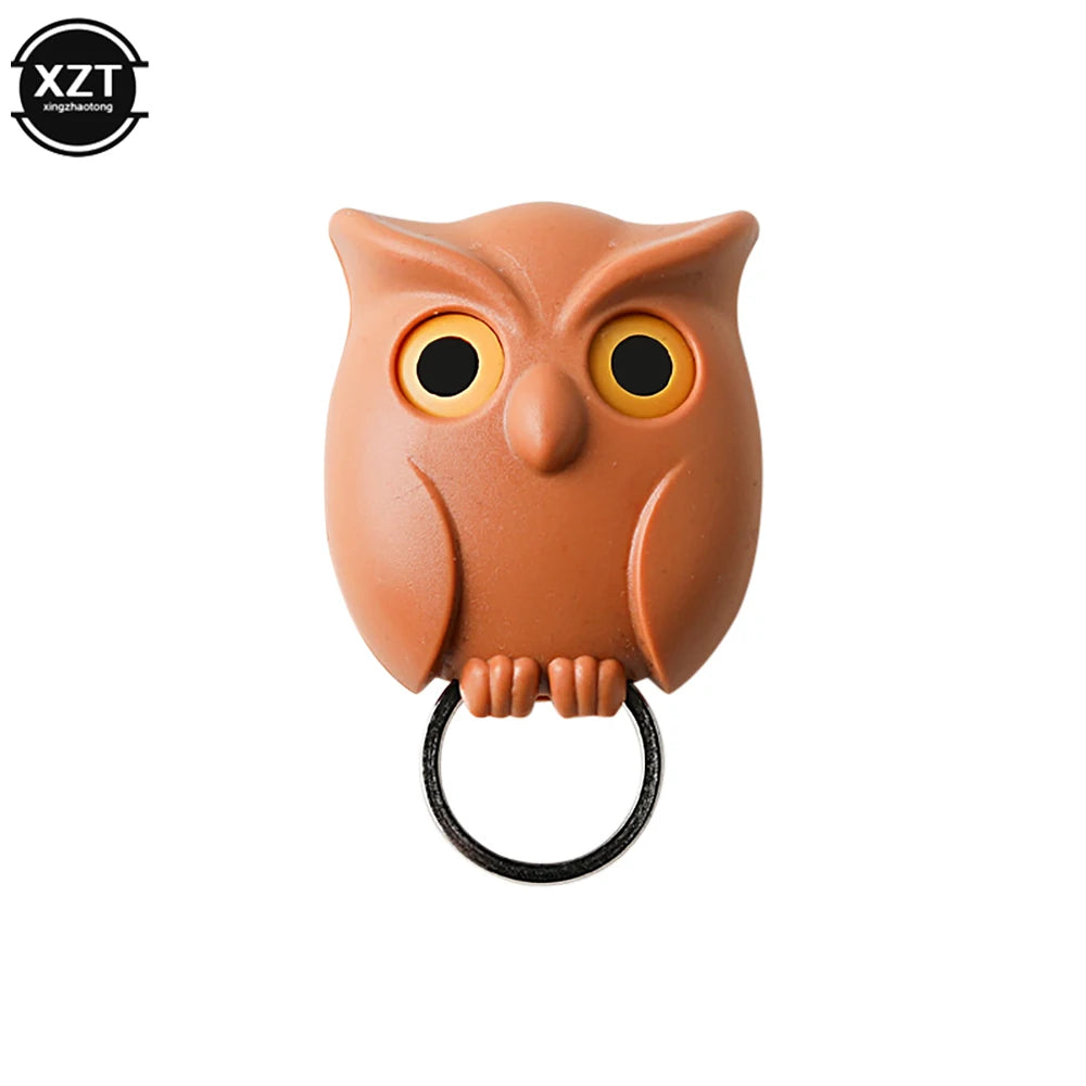 Creative Owl Magnetic Key Holder Eye-Opening Wall Hook for Home Decor