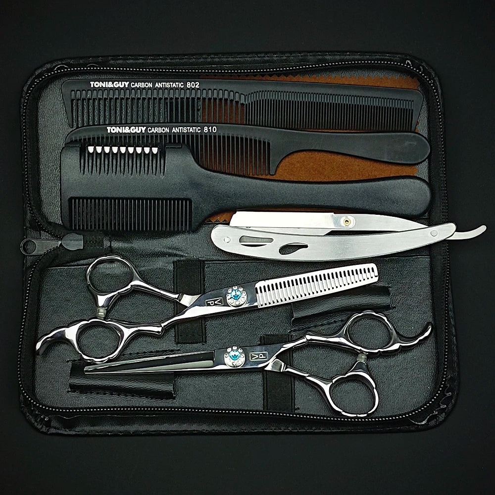 Professional 6" Japan 440C Hairdressing Scissors & Thinning Tools Set
