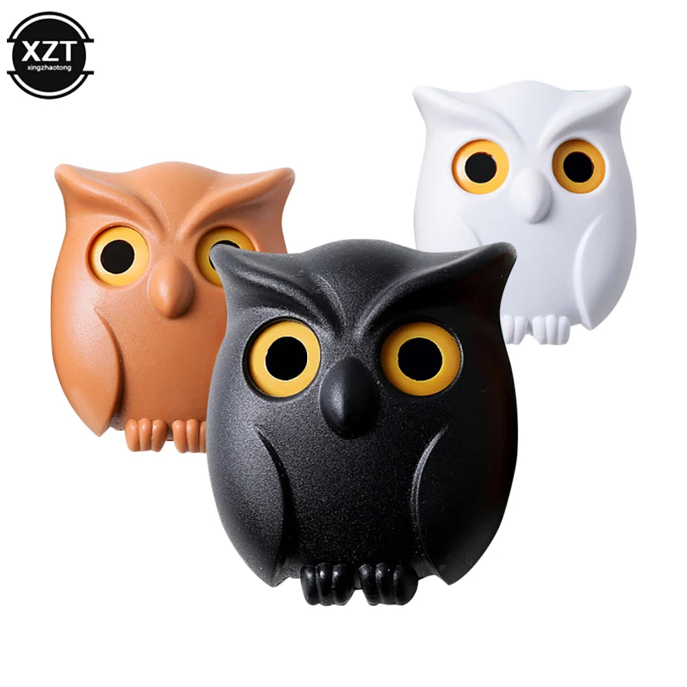 Creative Owl Magnetic Key Holder Eye-Opening Wall Hook for Home Decor