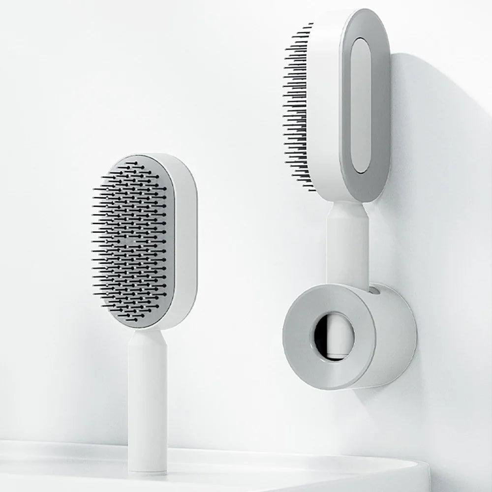 Self Cleaning Airbag Hairbrush Massage Comb for Wet, Dry & Curly Hair