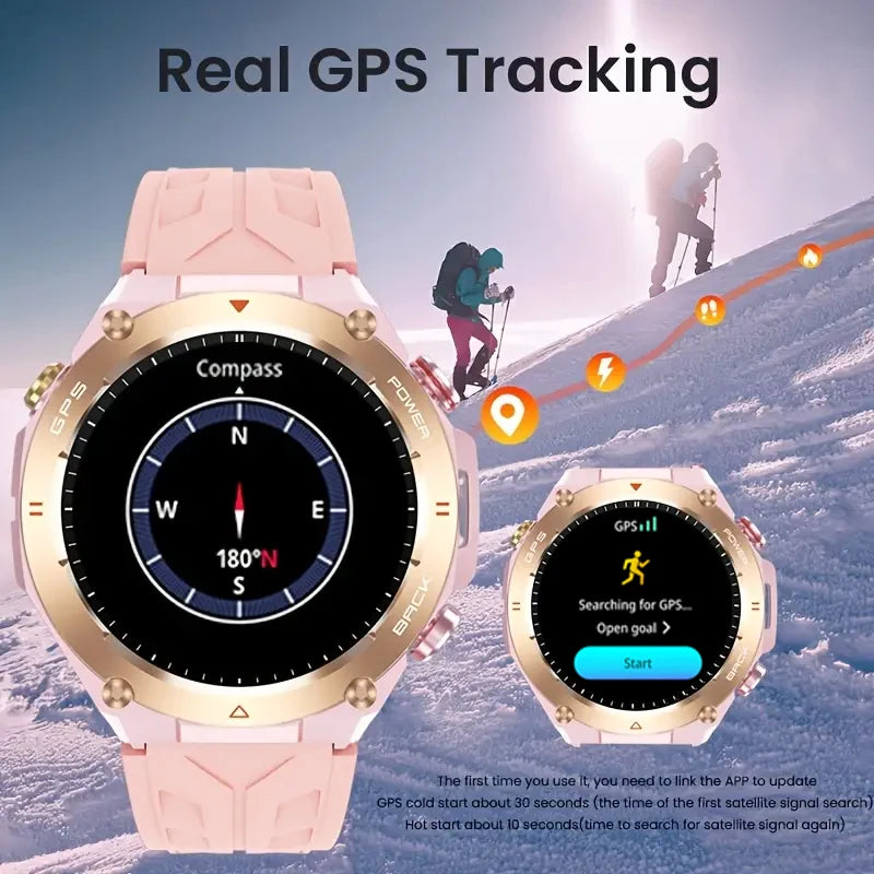 Women’s Fitness Smartwatch GPS, Heart Rate, Sleep Tracker, Waterproof