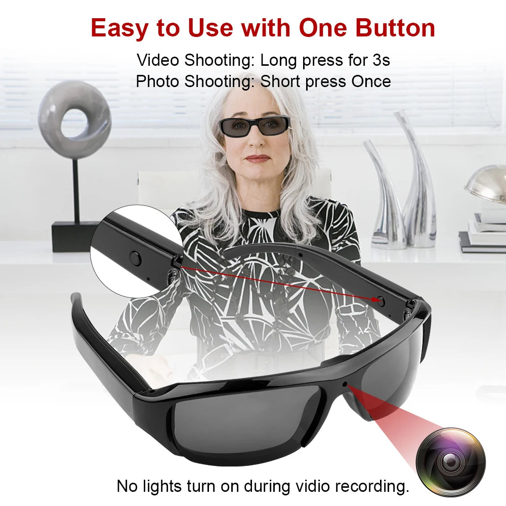 Mini 1080P HD Spy Camera Glasses