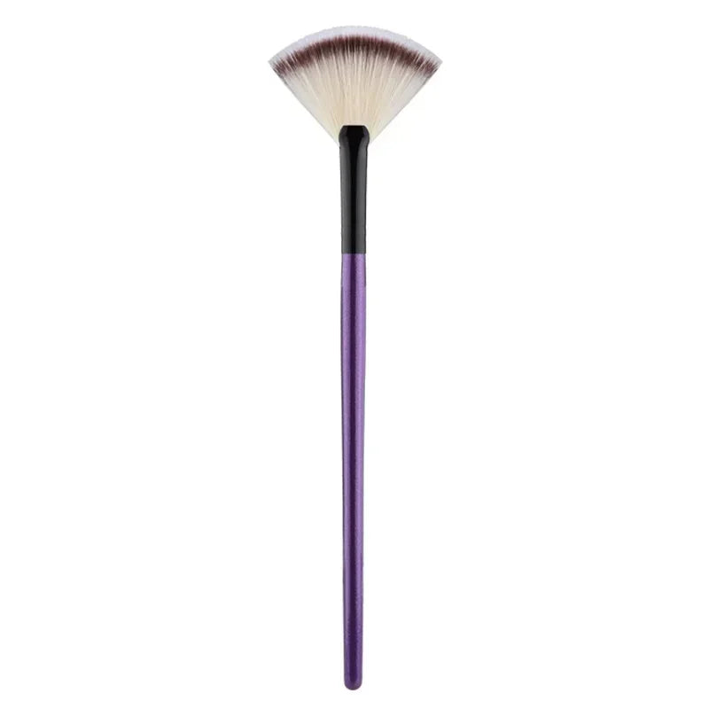 Large Flat Highlight Blush Fan-Shaped Makeup Brush Powder Loose Powder Face Brush Korean Soft Cosy Even Color Tools For Women