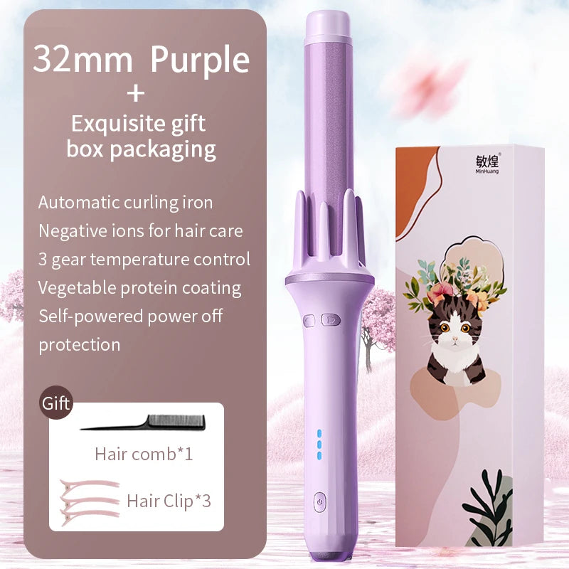 Pro Curling Iron with Auto Curl & Ion Tech