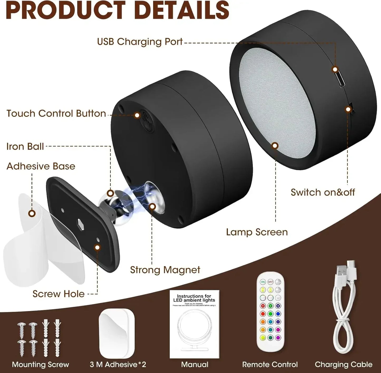 360° Rotatable LED Wall Sconce