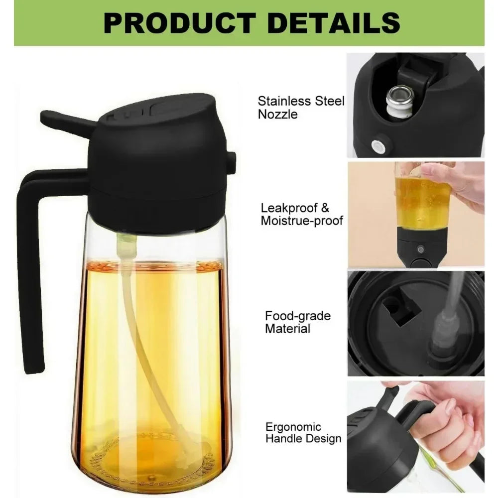 2-in-1 Oil Dispenser Bottle & Sprayer