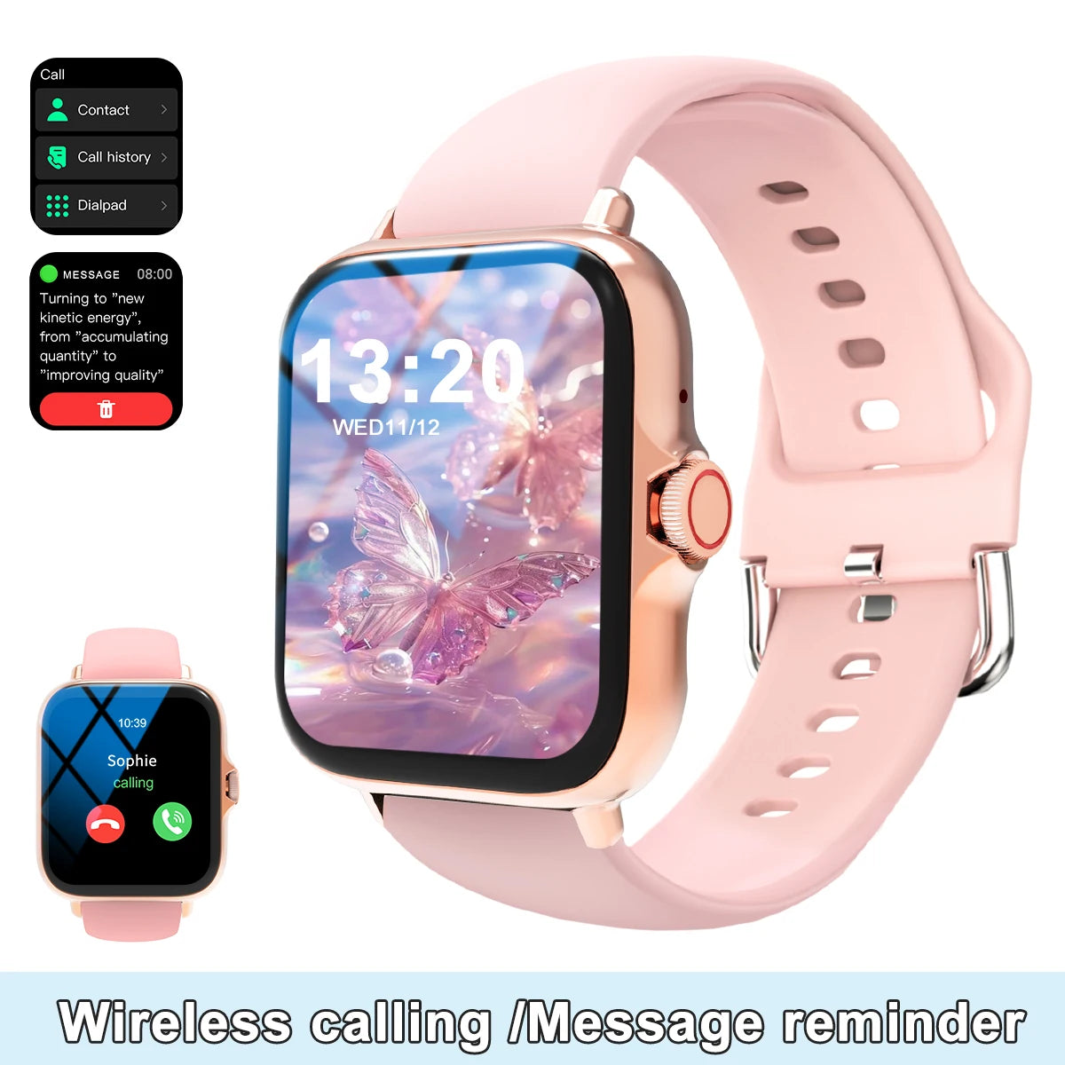 Smartwatch with Multi-Sport Mode & App Alerts
