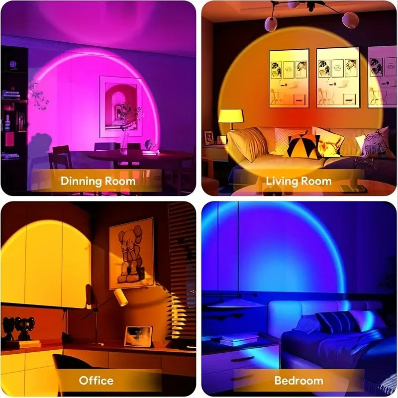 Sunset Projection LED Light with Remote โ 16-Color RGB