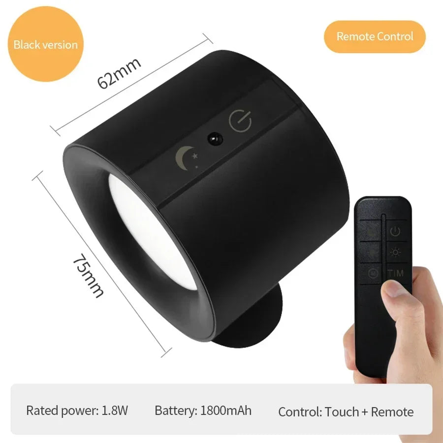 LED Magnetic Wall Light – 360° Rotatable