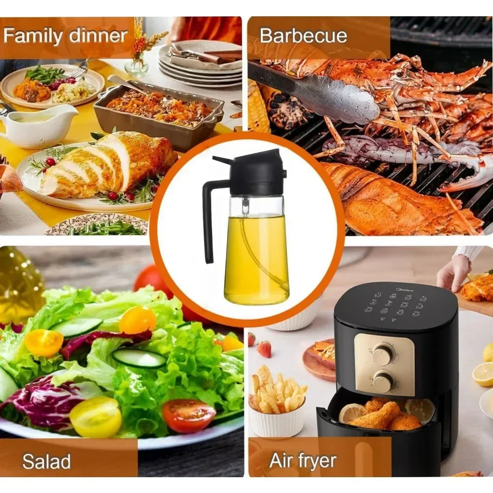 2-in-1 Oil Dispenser Bottle & Sprayer