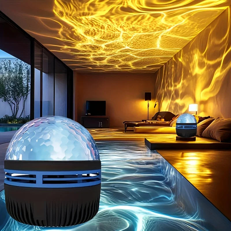 Water Wave LED Projector Light โ 7 Color Modes,