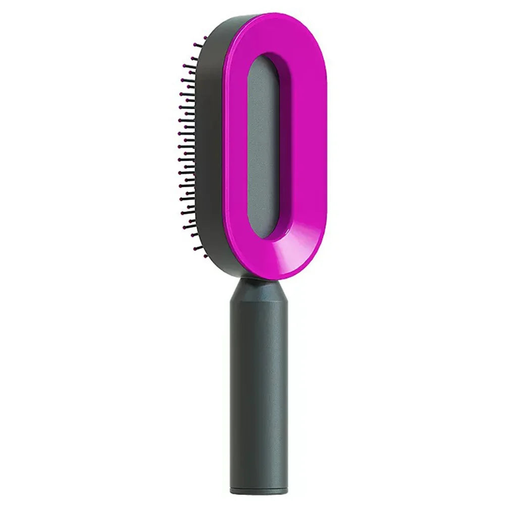 Self Cleaning Airbag Hairbrush Massage Comb for Wet, Dry & Curly Hair
