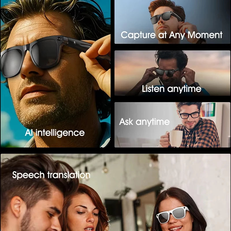 Smart Glasses with AI Translator & 50+ Features