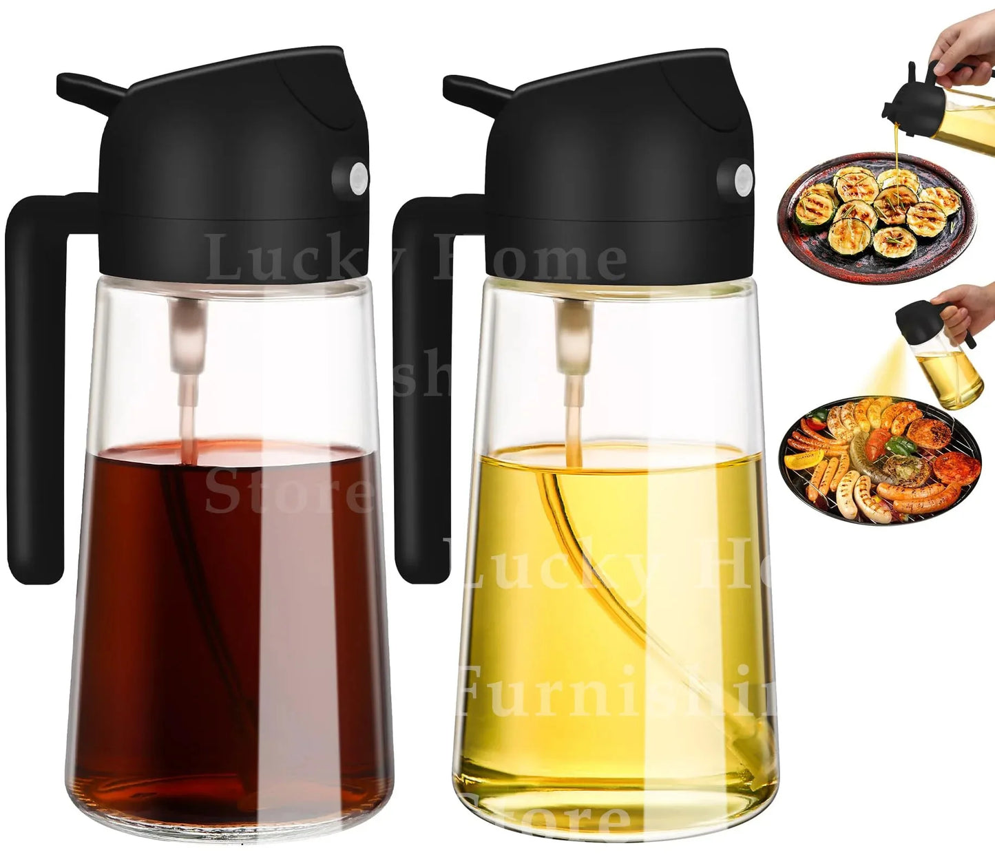 2-in-1 Oil Dispenser Bottle & Sprayer