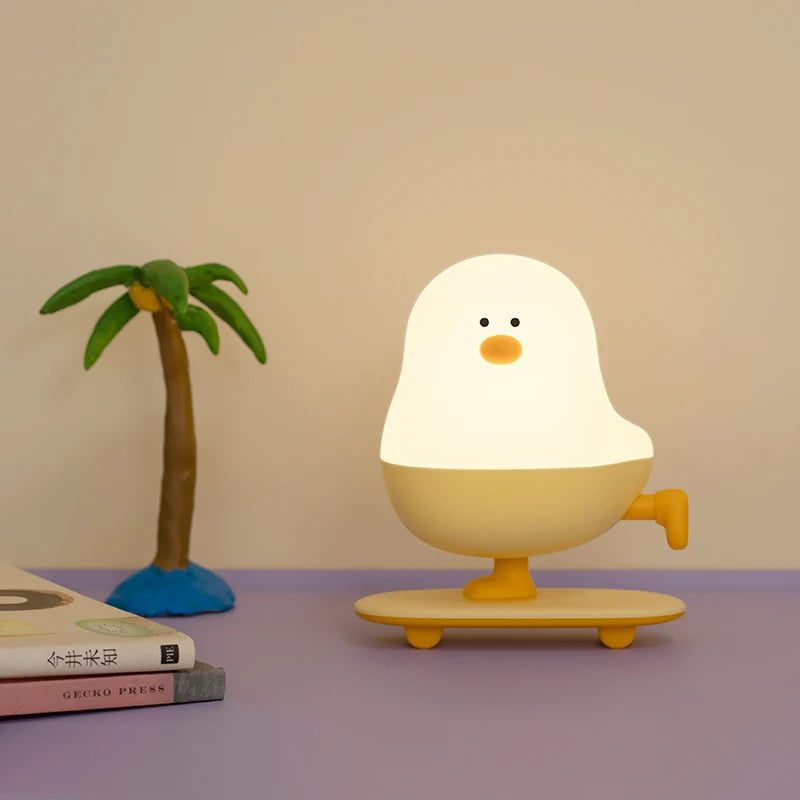 Eggshell Chicken LED Night Light with Touch Control & Rechargeable
