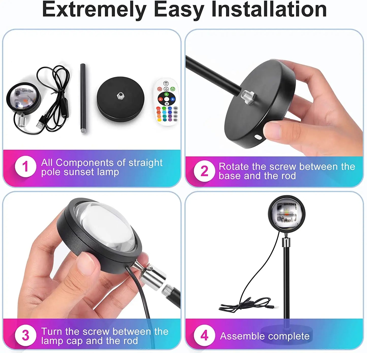 Sunset Projection Lamp with Bluetooth & App Control