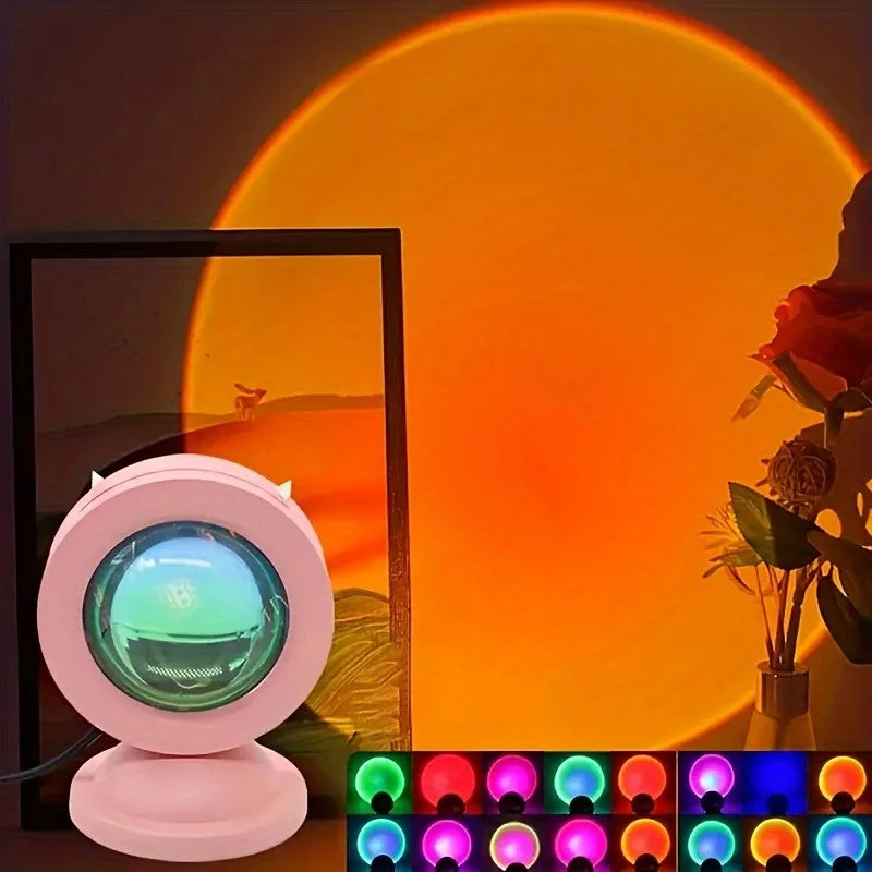 Sunset Projection LED Light with Remote โ 16-Color RGB
