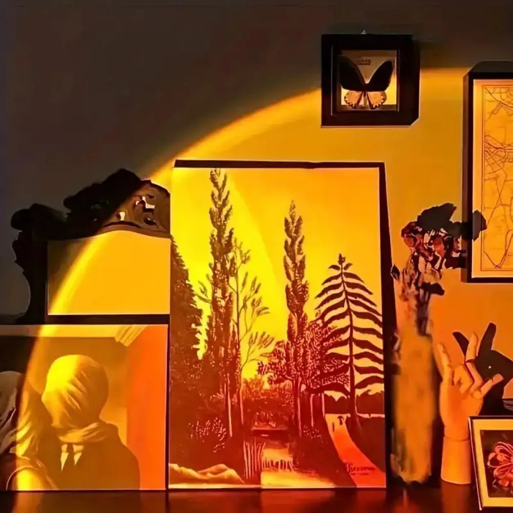 Sunset Projection Lamp Romantic Ambient Light for Bedroom & Living Room