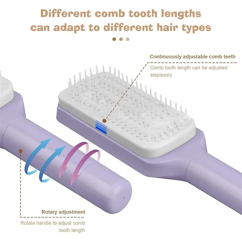 Rotating Air Cushion Hair Brush Massage, Clean, and Shine