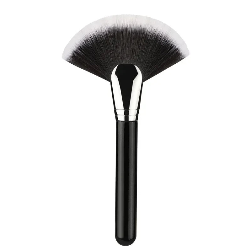 Large Flat Highlight Blush Fan-Shaped Makeup Brush Powder Loose Powder Face Brush Korean Soft Cosy Even Color Tools For Women