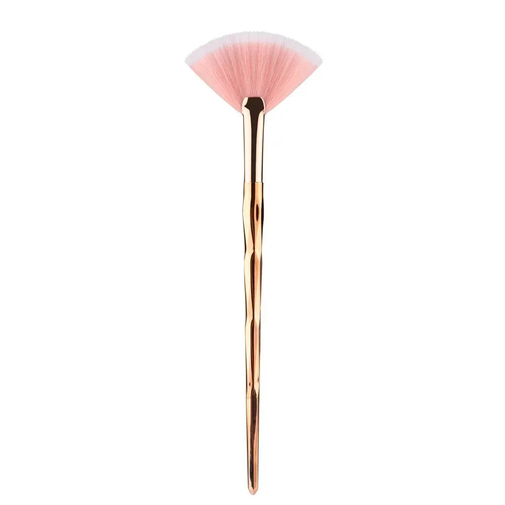 Large Flat Highlight Blush Fan-Shaped Makeup Brush Powder Loose Powder Face Brush Korean Soft Cosy Even Color Tools For Women