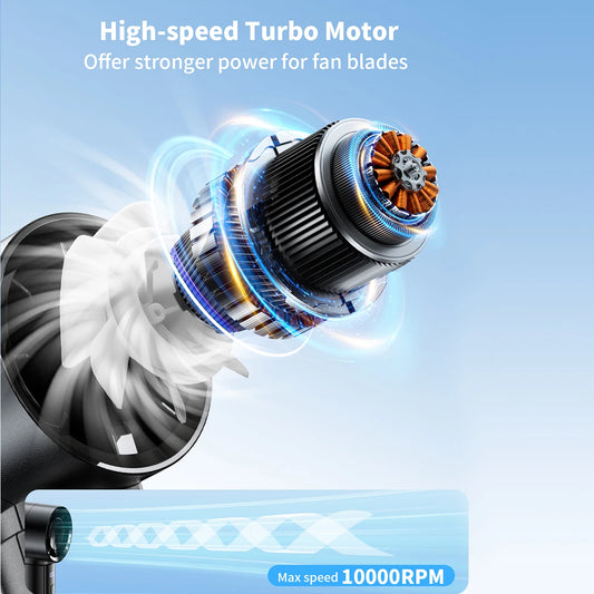 Mini Portable Fan, 1-100 Speeds, 4000mAh Rechargeable