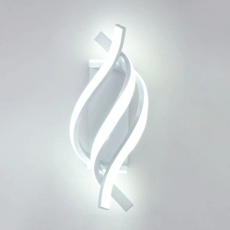 Curved Spiral LED Wall Lamp