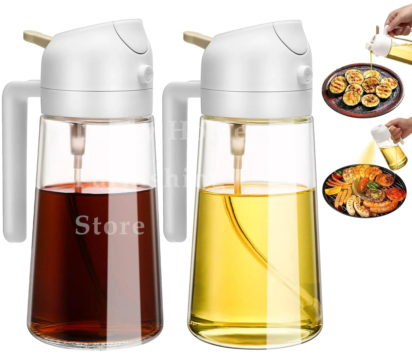 2-in-1 Oil Dispenser Bottle & Sprayer