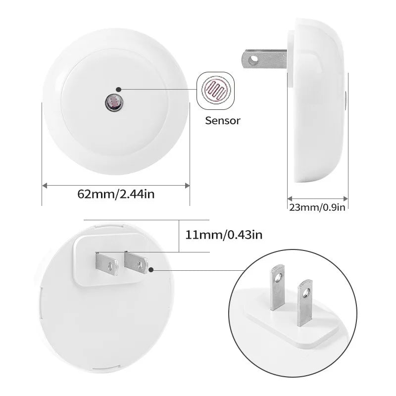 LED Night Light Plug-In with Dusk to Dawn Sensor