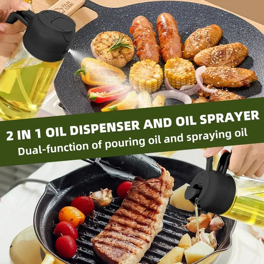 2-in-1 Oil Dispenser Bottle & Sprayer
