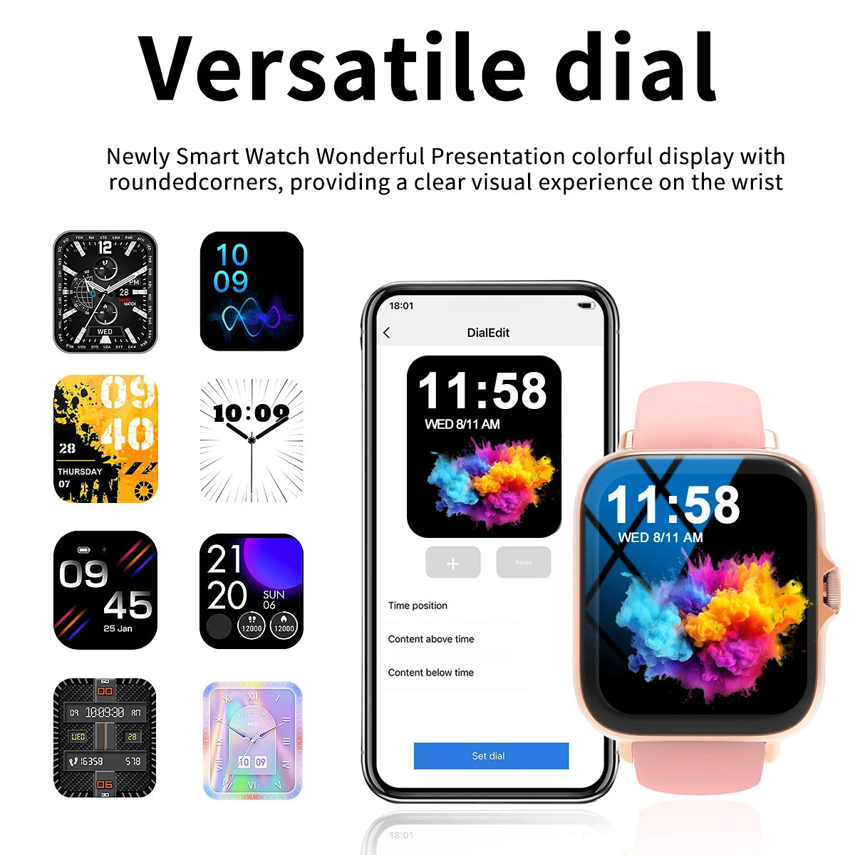 Smartwatch with Multi-Sport Mode & App Alerts