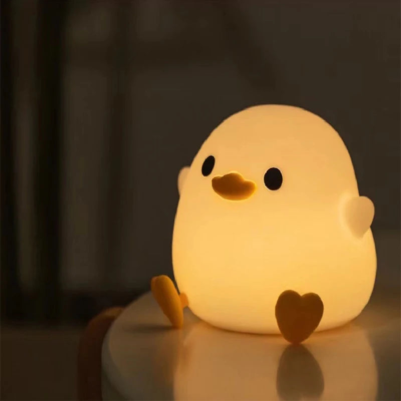 Cute Axolotl Silicone Night Light – Touch Control & USB Rechargeable