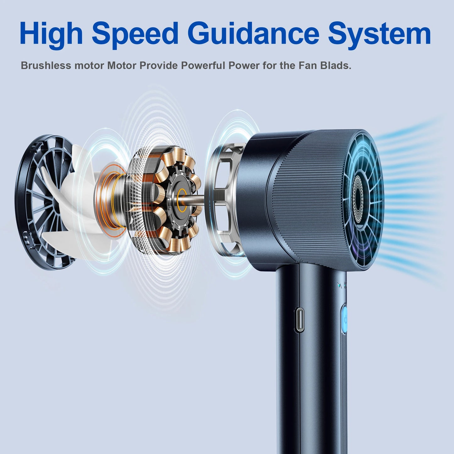 High-Speed USB Fan β Compact, Rechargeable, 4-Speed Cooling
