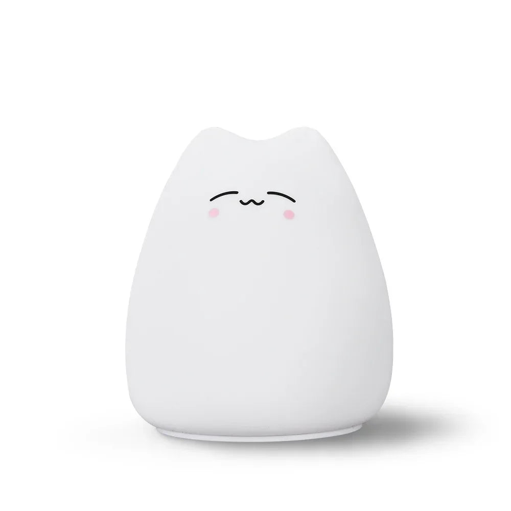 Cute Animal Night Light 3-Level Dimmable Nursery Lamp, USB Rechargeable