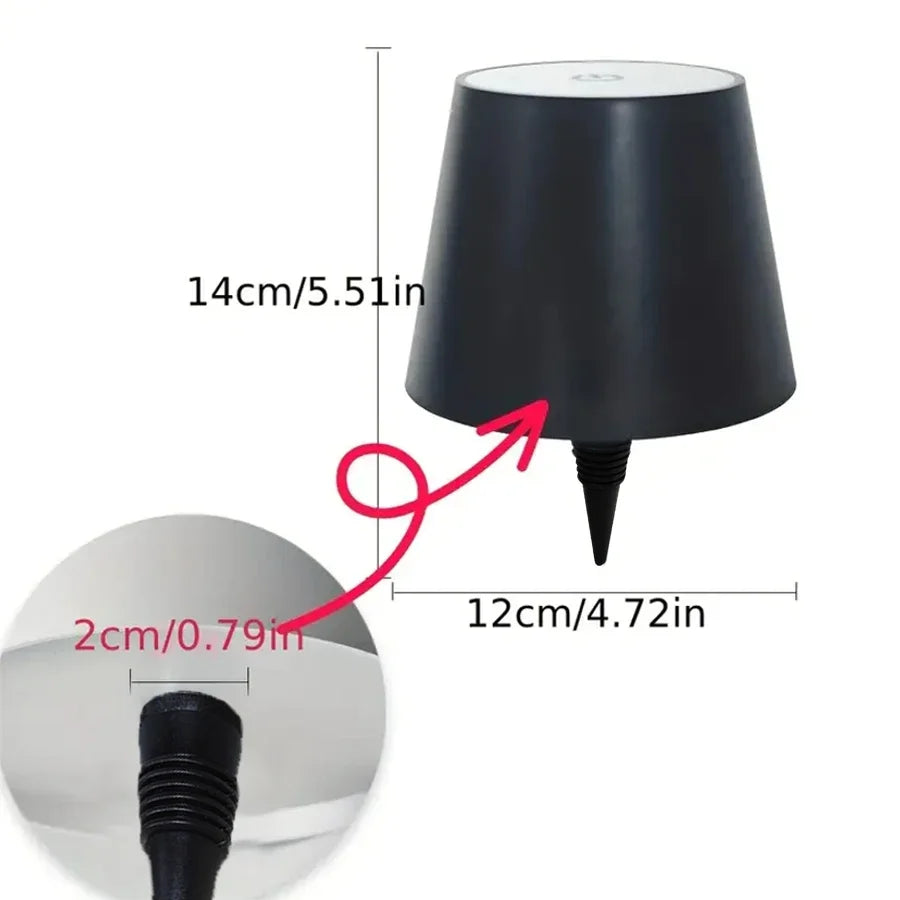 USB Bottle Table Lamp β Touch Control, 3 colors