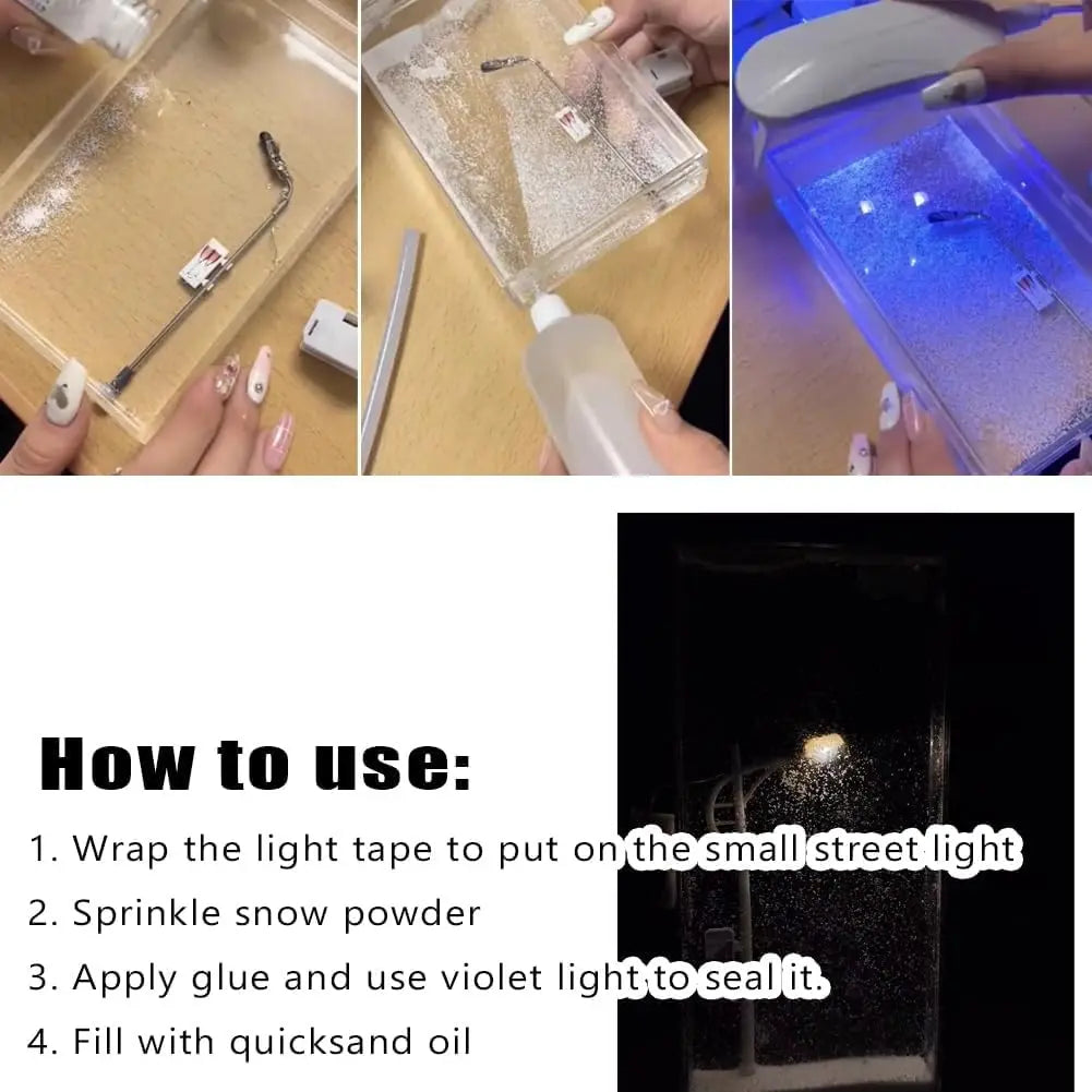 DIY Snowy Street Lamp Night Light Gift
