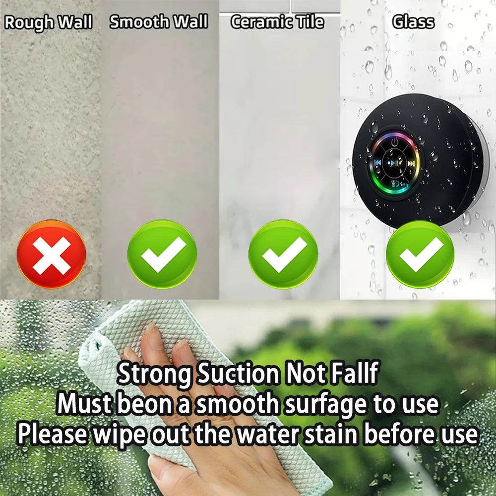 Portable Bluetooth Speaker with LED Lights- Waterproof