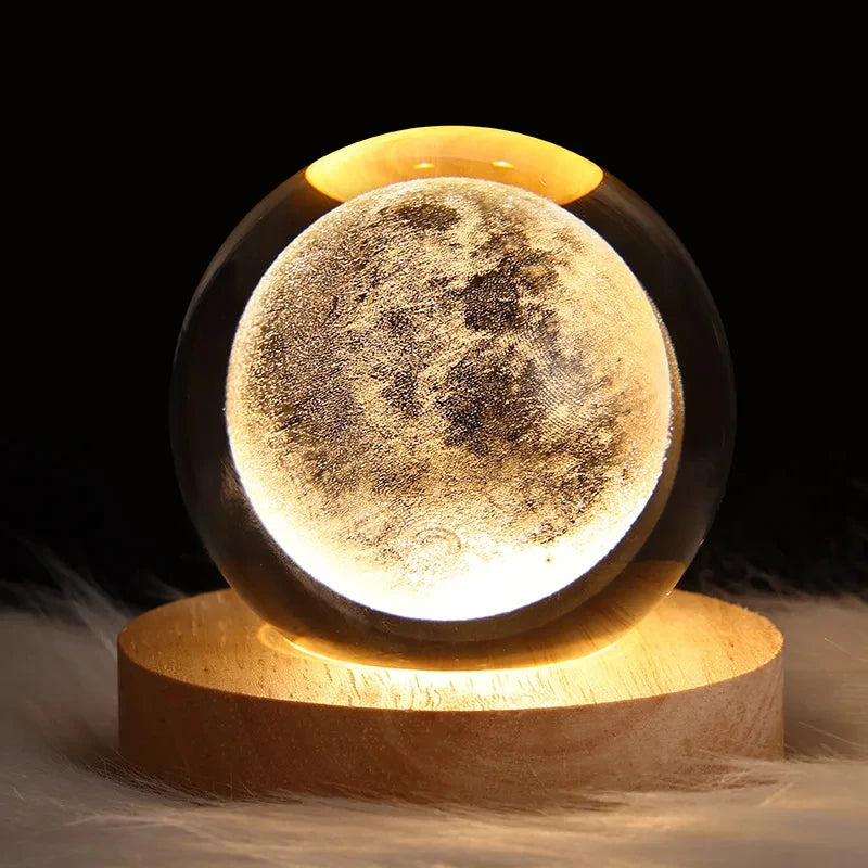 3D Axolotl Crystal Ball Night Light