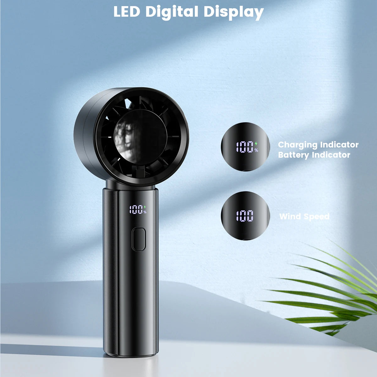 Mini Portable Fan, 1-100 Speeds, 4000mAh Rechargeable