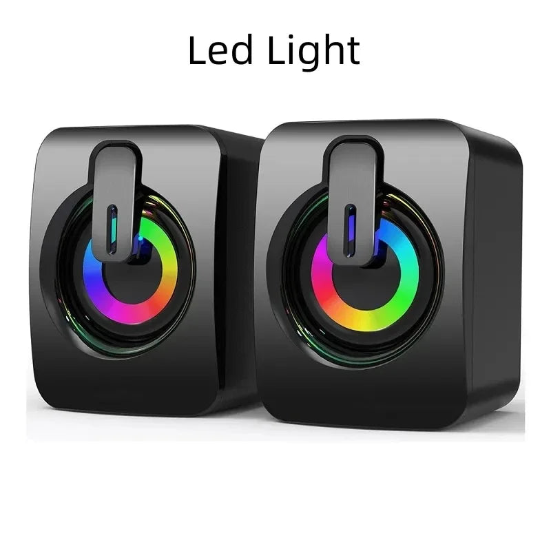 USB Wired Computer Speakers with LED Light