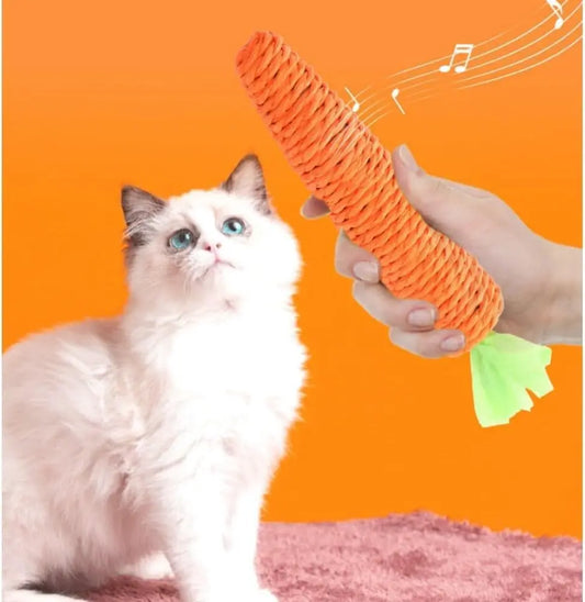 Bite Proof Carrot Cat Teaser Stick