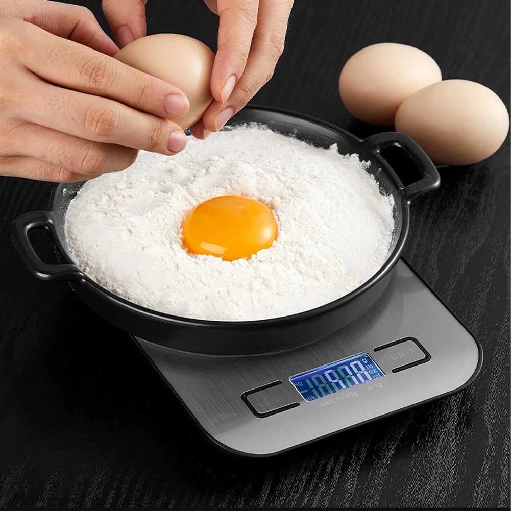 Premium 10kg Digital Kitchen Scale – USB Rechargeable