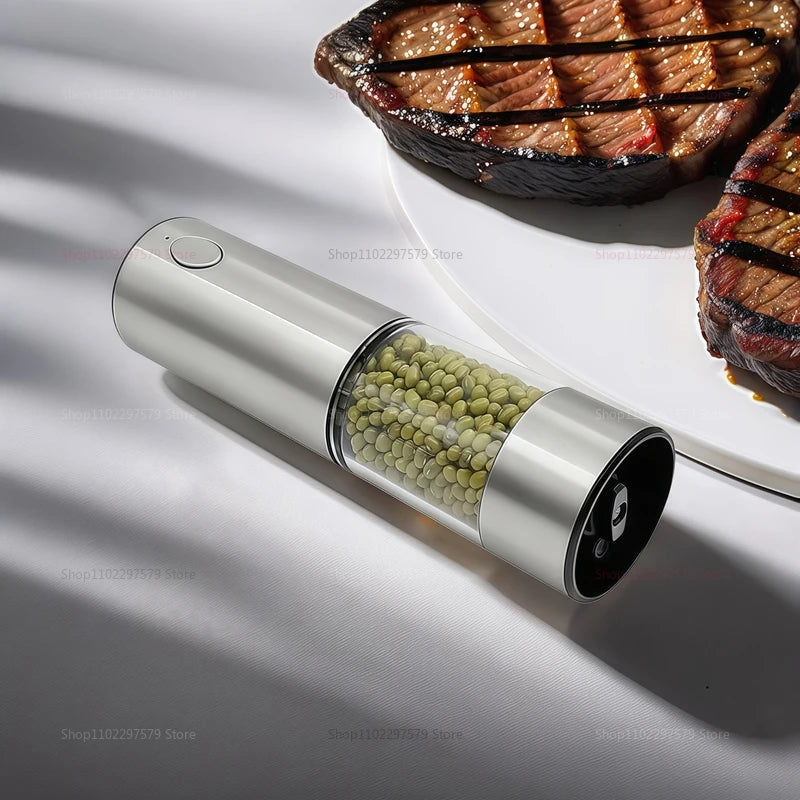 2pcs USB Rechargeable Electric Salt & Pepper Grinder Set