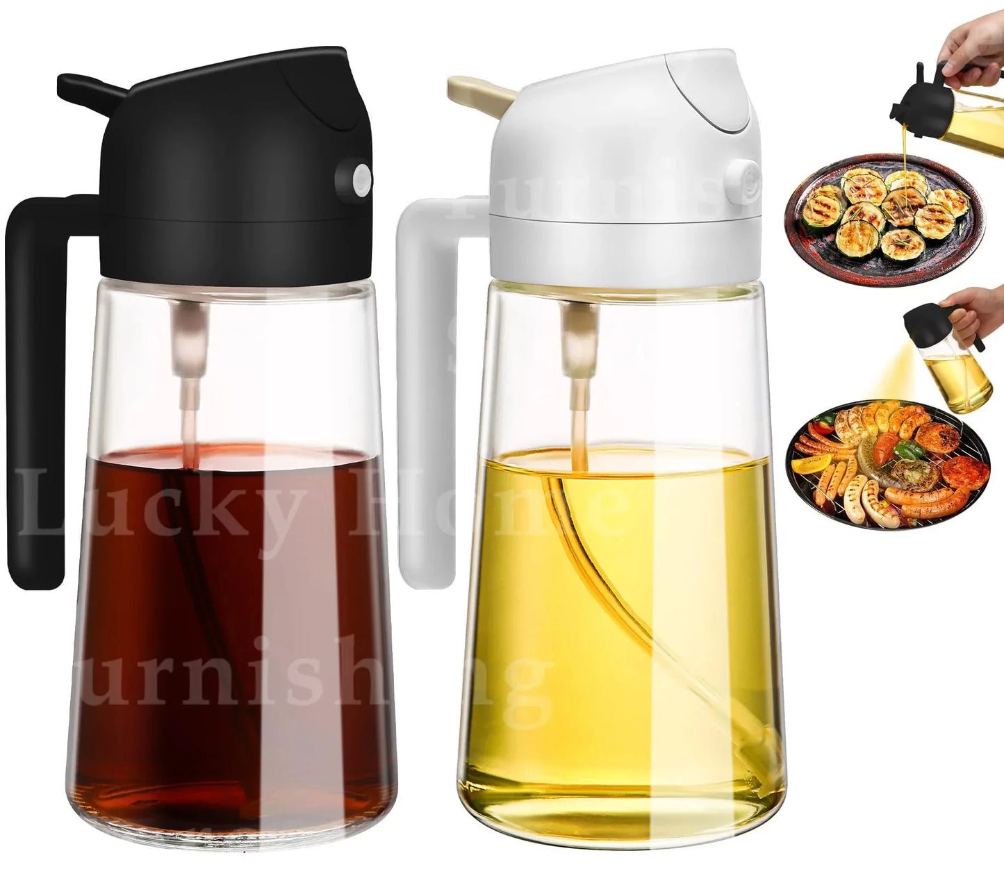 2-in-1 Oil Dispenser Bottle & Sprayer